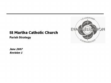 St Martha Catholic Church Parish Strategy