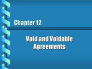 Void and Voidable Agreements