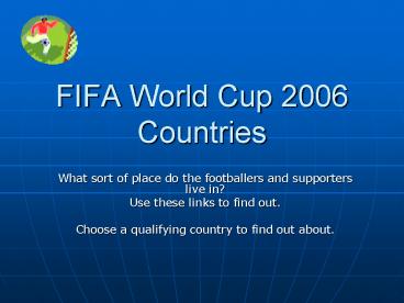 FIFA World Cup 2006 Countries