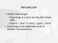 PSYCHOLOGY PowerPoint PPT Presentation