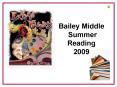 Bailey Middle Summer Reading 2009 PowerPoint PPT Presentation