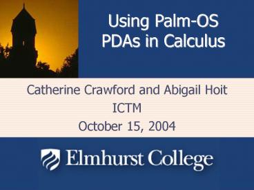 Catherine Crawford and Abigail Hoit