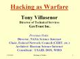 Hacking as Warfare Tony Villasenor Director of Technical Services GeoTrust Inc. Previous Posts: Dire PowerPoint PPT Presentation