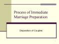 Process of Immediate Marriage Preparation PowerPoint PPT Presentation