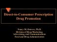 DirecttoConsumer Prescription Drug Promotion PowerPoint PPT Presentation