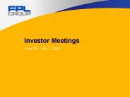 Investor Meetings