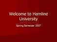 Welcome to Hamline University PowerPoint PPT Presentation