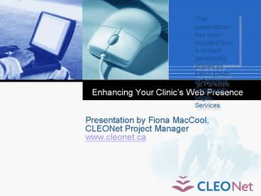 Enhancing Your Clinics Web Presence