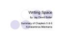 Writing Space by Jay David Bolter PowerPoint PPT Presentation