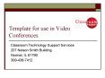 Template for use in Video Conferences PowerPoint PPT Presentation