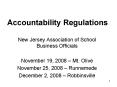 Accountability Regulations PowerPoint PPT Presentation