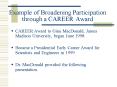 Example of Broadening Participation through a CAREER Award PowerPoint PPT Presentation