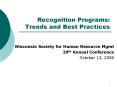 Recognition Programs: Trends and Best Practices PowerPoint PPT Presentation