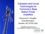 Transistor and Circuit Technologies for Tomorrow