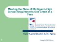 Meeting the State of Michigan PowerPoint PPT Presentation