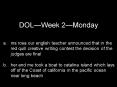 DOLWeek 2Monday PowerPoint PPT Presentation