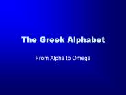 The Greek Alphabet
