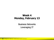 Week 4 Monday, February 13