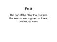Fruit PowerPoint PPT Presentation