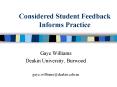 Considered Student Feedback Informs Practice PowerPoint PPT Presentation