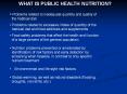 WHAT IS PUBLIC HEALTH NUTRITION? PowerPoint PPT Presentation