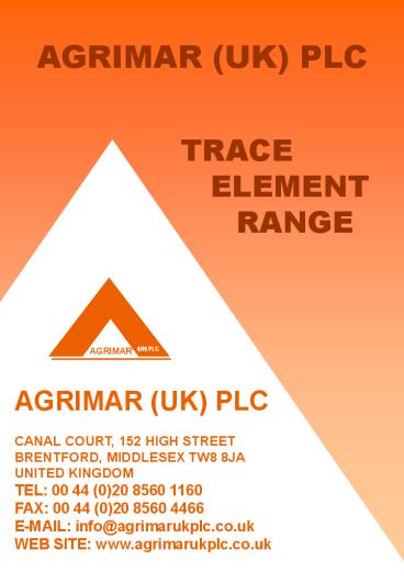 AGRIMAR UK PLC