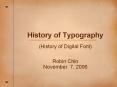 History of Typography PowerPoint PPT Presentation