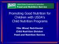 Promoting Good Nutrition for Children with USDA PowerPoint PPT Presentation
