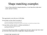 Shape matching examples