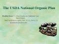 The USDA National Organic Plan PowerPoint PPT Presentation
