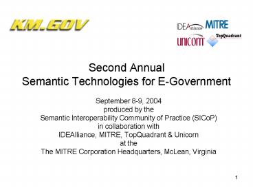 Second Annual Semantic Technologies for EGovernment