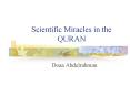 Scientific Miracles in the QURAN PowerPoint PPT Presentation