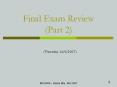 Final Exam Review (Part 2) PowerPoint PPT Presentation