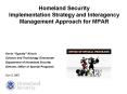 Homeland Security Implementation Strategy and Interagency Management Approach for MPAR PowerPoint PPT Presentation