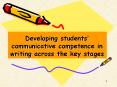 Developing students communicative competence in writing across the key stages PowerPoint PPT Presentation