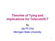 Theories of Tying and Implications for TelecomICT
