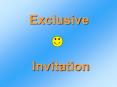 Exclusive  Invitation PowerPoint PPT Presentation