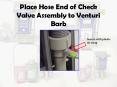 Place Hose End of Check Valve Assembly to Venturi Barb PowerPoint PPT Presentation