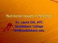 Nutritional Issues in Athletics PowerPoint PPT Presentation
