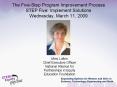 The Five-Step Program Improvement Process STEP Five: Implement Solutions Wednesday, March 11, 2009 PowerPoint PPT Presentation