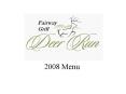 2008 Menu PowerPoint PPT Presentation