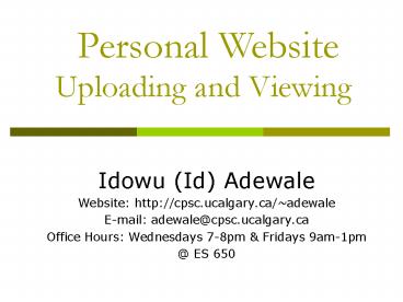 Uploading and Viewing