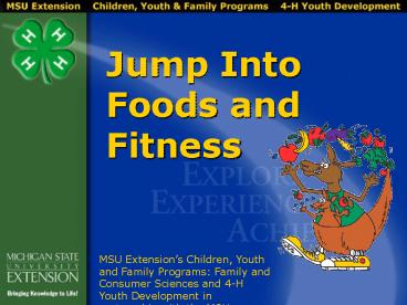 Jump Into Foods and Fitness