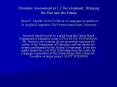 Dynamic Assessment in L2 Development: Bringing the Past into the Future James P' Lantolf, Greer Prof PowerPoint PPT Presentation