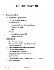 CS100J Lecture 18