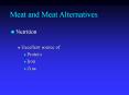 Meat and Meat Alternatives PowerPoint PPT Presentation