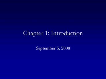 Chapter 1: Introduction