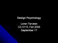 Design Psychology PowerPoint PPT Presentation
