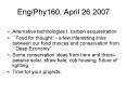 Eng/Phy160, April 26 2007 PowerPoint PPT Presentation