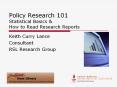 Policy Research 101 Statistical Basics PowerPoint PPT Presentation